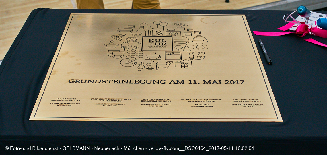 11. Mai 2017 - Grundsteinlegung für die LOGE und dem Kulturquadrat in Neuperlach